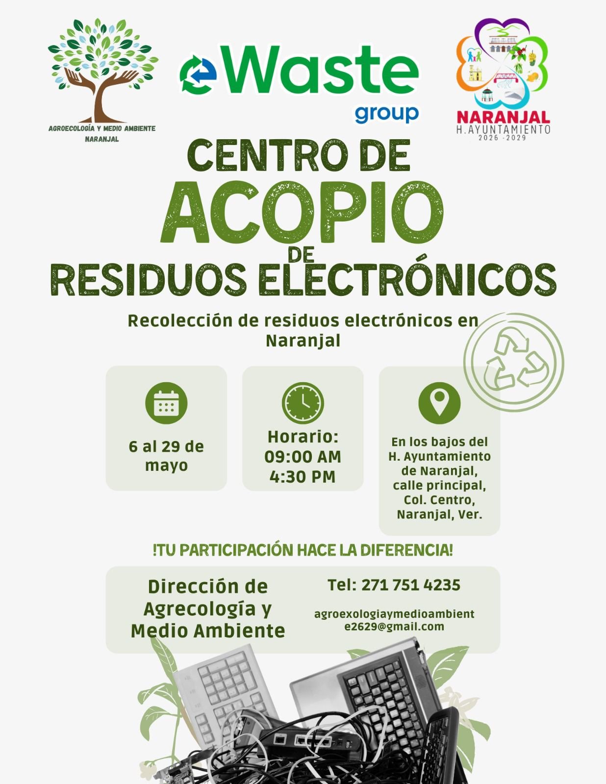 Centro de acopio en Naranjal: una acción local contra los residuos electrónicos