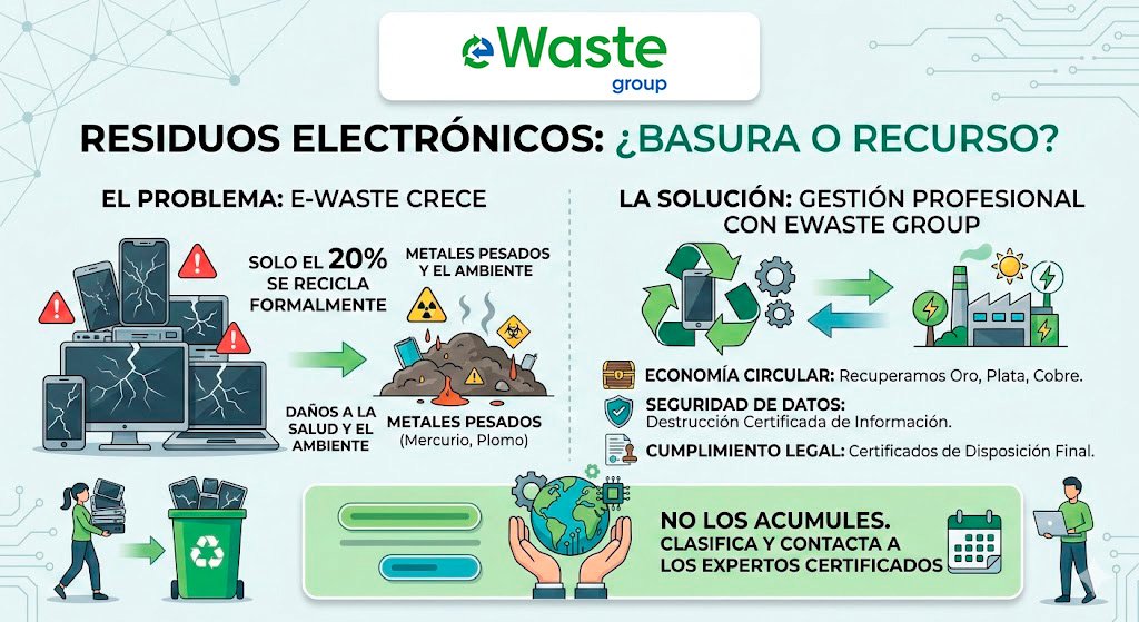 ¿Cuáles son los desafíos ambientales en México y cómo influyen los residuos electrónicos?